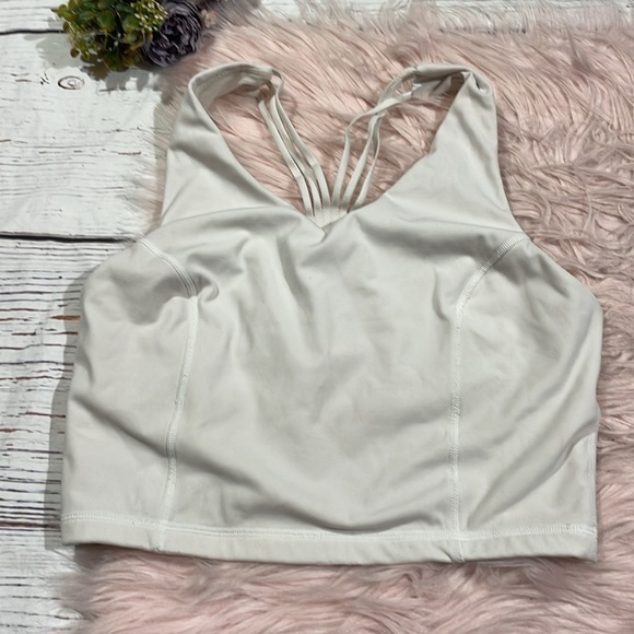 Sweaty Betty White V-neck Strappy Black Crop Sports Top - Picture 1 of 8